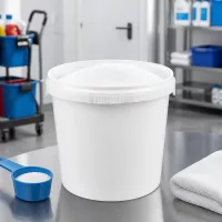 Lagerungseimer 1L weiß aus Polypropylen mit Deckel für professionellen Einsatz