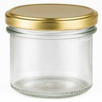 125ml Sturzglas leer mit goldenem BasicSeal Deckel UNiTWIST für Marmelade und Konserven