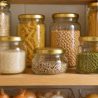 Stapelbare UNiTWIST Terrinengläser 120ml Set goldener Metalldeckel für nachhaltige Küchenlagerung
