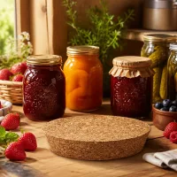 WECK Korken RR100 in rustikaler Küche mit Einmachgläsern Marmelade Konserven natürlicher Korkenverschluss 94mm