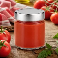 UNiTWIST 24er-Set 135ml Gläser mit Silberdeckel perfekt für hausgemachte Tomatensoße