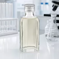 Miniaturflasche Glas klar 50ml Meplat mit silbernem Schraubdeckel PP22