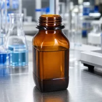 Graduierte 500ml Chemikalienflasche mit lichtschützendem braunem Glas für Laboranwendungen