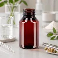 Leichte 50ml PET Flasche mit Originalverschluss für pharmazeutische Abfüllung