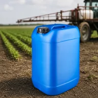 Stabiler 25L Kanister blau mit schwarzem OV-Verschluss für Agrochemikalien outdoor