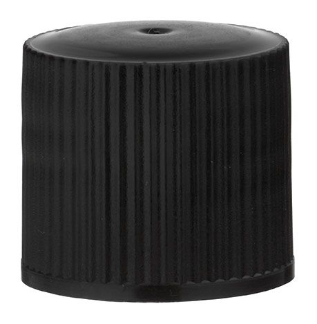 Schraubkappe 16,8x17,2mm, Gew. GL18, PE-Schwarz m. Dichtung