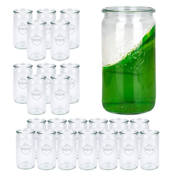 24er Set Weck Gläser 340ml Zylindergläser