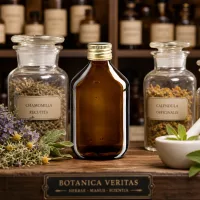 Robuste Medizinflasche 300ml aus stabilem Braunglas mit korrosionsfreiem Aluminiumdeckel