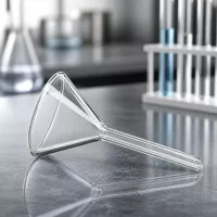 Chemieausrüstung Glastrichter transparent für Filtration und Destillationsverfahren