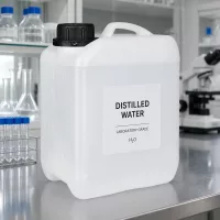 Transluzenter 2,5L Kunststoffbehälter mit Originalitätsverschluss für Laborgebrauch