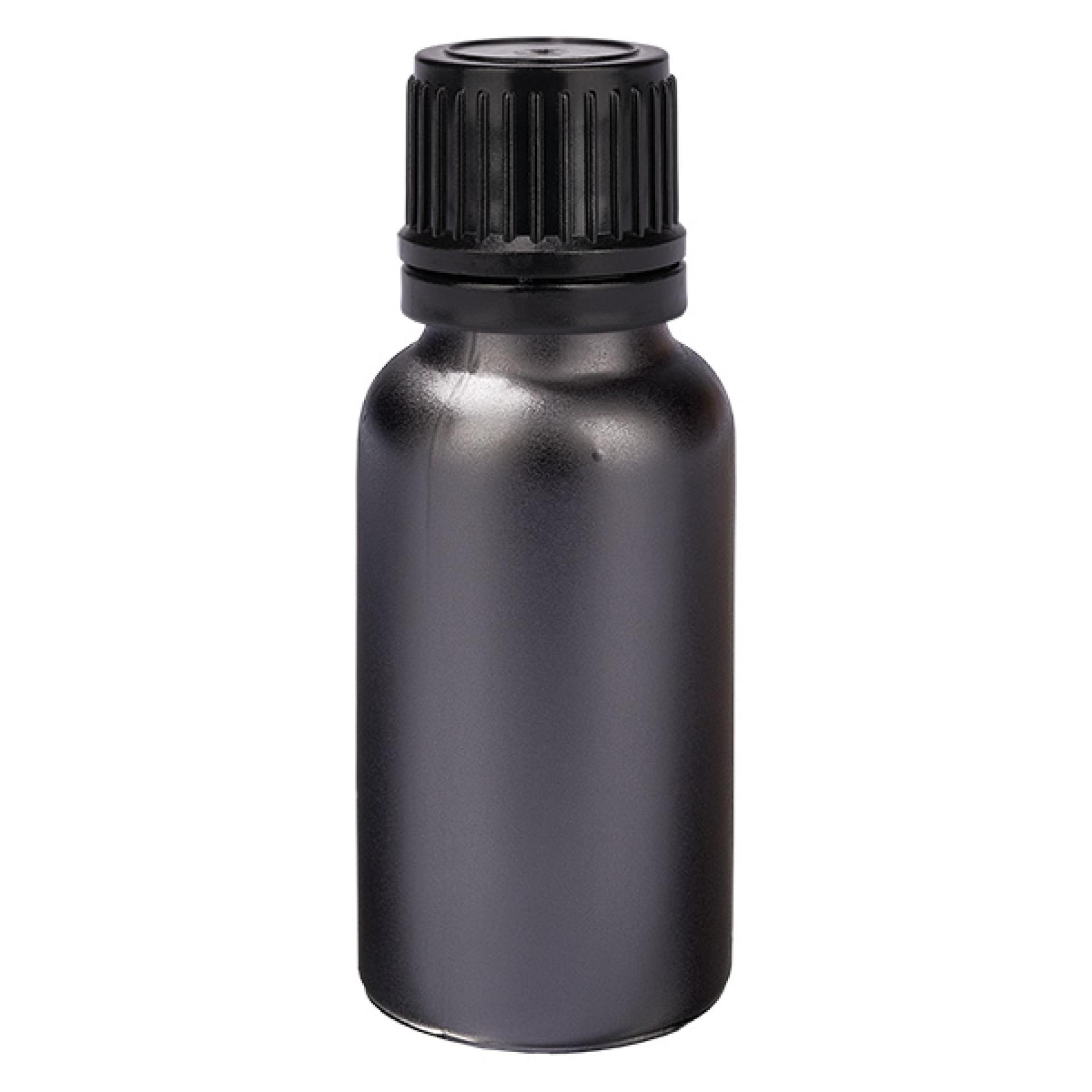 20ml Globuliflasche 8mm Giessring schwarz Originalitätsverschluss BlackL. UT1...