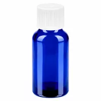 Zylindrische blaue Glasflasche 20ml mit 11mm Gewinde perfekt für kleine Flüssigkeitsmengen