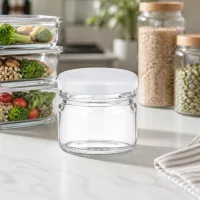 UNiTWIST 33ml Glasdose mit weißem Schraubdeckel für Gewürze und kleine Portionen