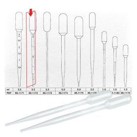 3.5ml Transferpipette (155x15mm) mit Graduierung