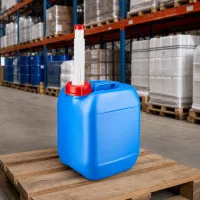 Handlicher Flüssigkeitsbehälter 5L in Blau mit biegsamem Schlauchaufsatz für präzises Ausgießen