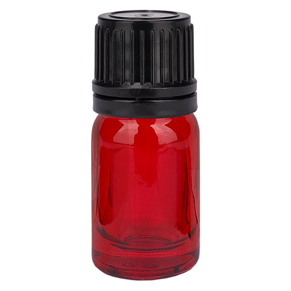 5ml Globuliflasche 8mm Giessring schwarz Originalitätsverschluss RedLine UT18/5