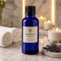 Schlanke kobaltblaue 30ml Glasflasche mit präzisem 1mm Tropfeinsatz für Kosmetik und Naturheilkunde