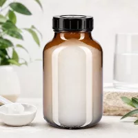 1000ml Weithalsflasche Braunglas mit Schraubdeckel