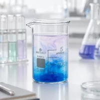 Robustes Mini-Becherglas 5ml Borosilikat niedrige Form mit Ausgießer für Feinchemikalien