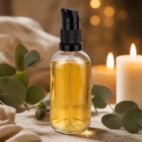 Glasflasche mit Lotionpumpe 100ml schwarz ClearLine UT18 ätherisches Öl Naturkosmetik