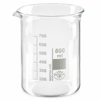 Laborbecherglas 800ml Fassungsvermögen aus temperaturbeständigem Borosilikatglas mit Skala