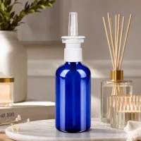 Pharmazeutische 100ml Glasflasche BlueLine Serie mit präzisem Dosiersprühsystem und UT18 Anschluss