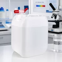 Robuster 5 Liter Flüssigkeitsbehälter mit rotem Kükenhahn zur kontrollierten Entnahme von Reagenzien