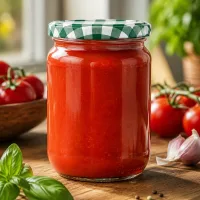 Lebensmittelechtes 555ml Rundglas UNiTWIST mit BasicSeal Deckel ideal für selbstgemachte Soßen