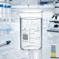 UNiTWIST Mini-Becherglas 5ml niedrige Form aus Borosilikat 3.3 für chemische Laboranalysen