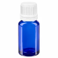10ml Dosierungsflasche aus blauem Glas mit präzisem 0.7mm Tropfsystem weiss