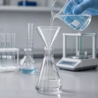 Kompakter Präzisionstrichter aus Borosilikat-Glas 55mm für kontrollierte Dosierung