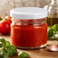 Kompaktes 33ml Rundglas UNiTWIST mit luftdichtem BasicSeal Deckel für Tomatenpüree