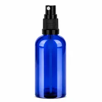 Elegante blaue 100ml Sprayflasche - vielseitig einsetzbar für Reiniger und Pflegeprodukte