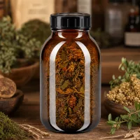 Vielseitige 500ml Braunglasflasche mit großer Öffnung optimal für Pulver und getrocknete Substanzen