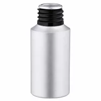 Silberne Aluflasche 30ml gebeiztes Finish - perfekt für DIY Kosmetik und Öle
