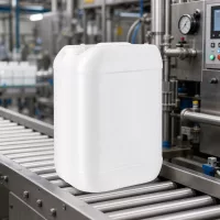 Lebensmittelechter 25 Liter Kanister offen für Flüssigkeiten in der Produktionslinie