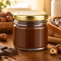33ml Rundglas UniTwist mit goldenem BasicSeal Verschluss perfekt für Pralinenfüllungen und Aufstriche
