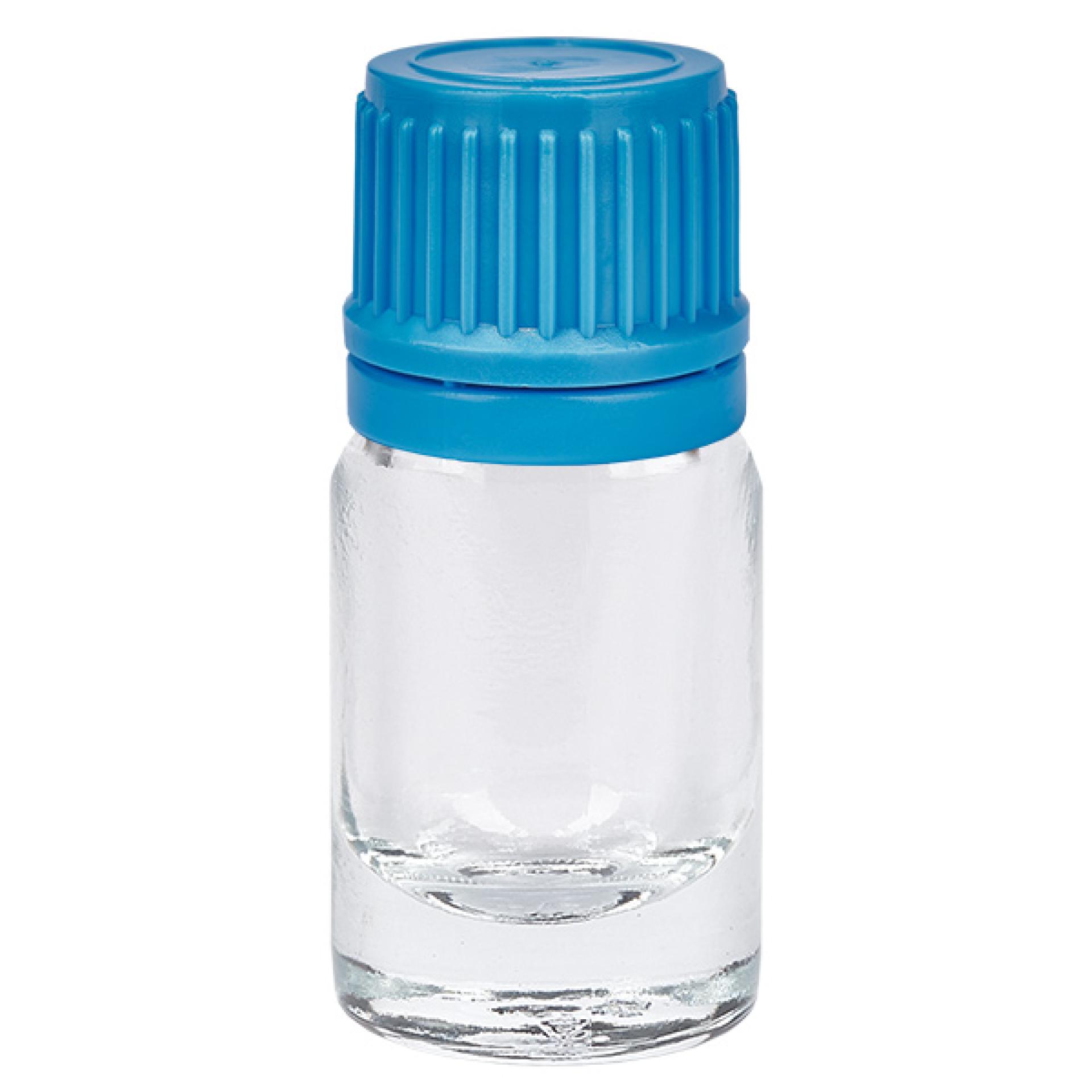 5ml Flasche 11mm Schraubverschluss blau Originalitätsverschluss ClearLine UT18/5