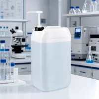 Stabiler 15 Liter Kanister mit ergonomischem Pumpkopf für gewerblichen Einsatz im Labor
