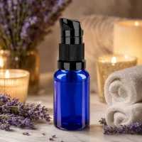 Professionelle 10ml Pumpflasche mit kontrollierter Abgabe für Hautpflege BlueLine UT18/10
