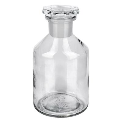 Zylindrische Enghals-Glasflasche 50ml klar mit Glasstopfen für Probenaufbewahrung