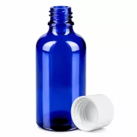 Blaue Medizinflasche 50ml mit kindersicherem Verschluss für professionelle Anwendung