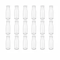 Leere Glasflaschen 150ml mit weißen Deckeln 24er Set für Getränke und Vorräte