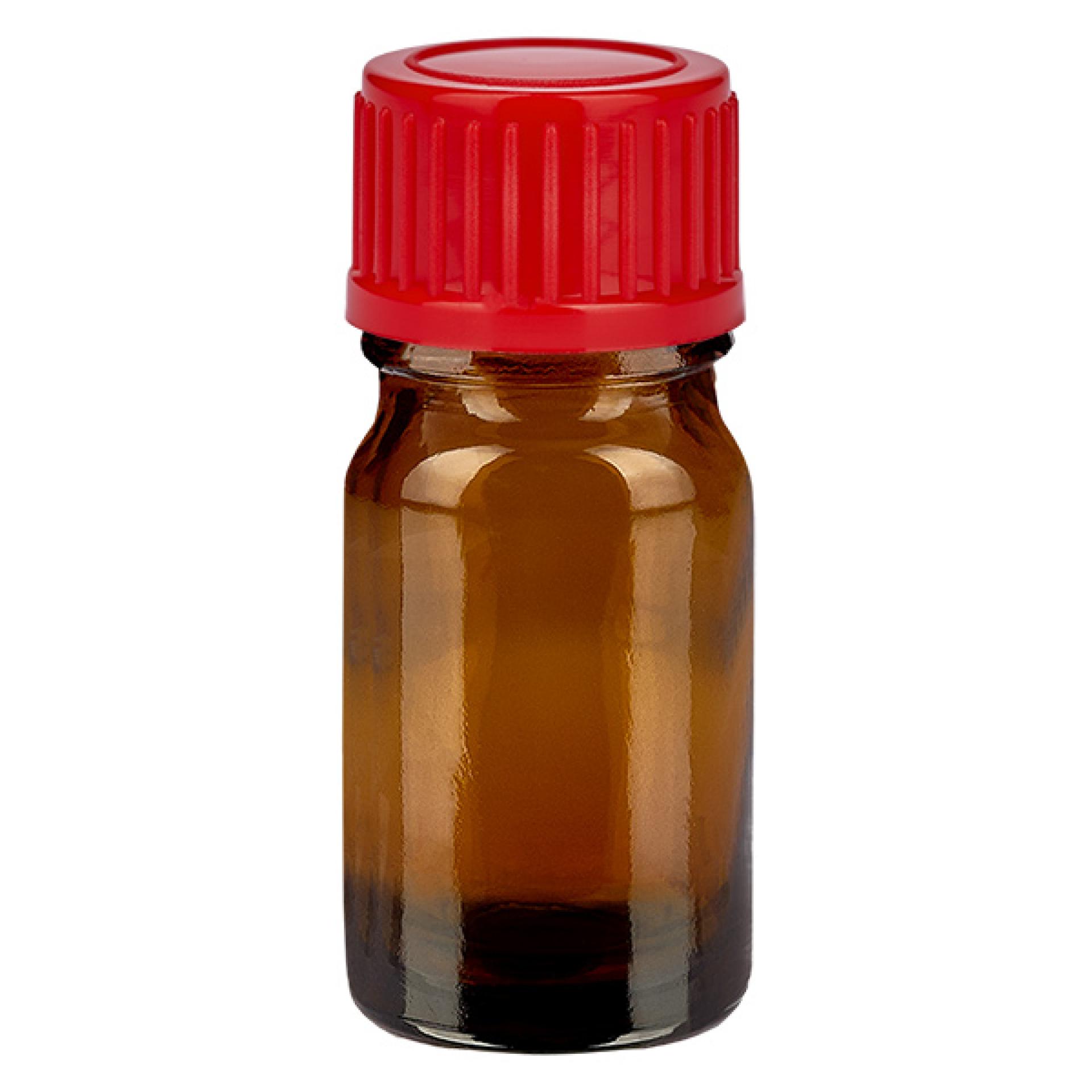 5ml Flasche 11mm Schraubverschluss rot Standard BrownLine UT18/5