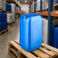UN-geprüfter Kunststoffbehälter 15 L blau verschlusslos für Gefahrgut und Chemikalientransport