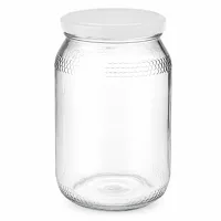 Honigglas 900ml mit weißem BasicSeal Deckel UNiTWIST Verschluss transparent Imkerbedarf Honigverpackung