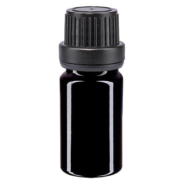 Apothekenflasche violett 5ml Tropfverschluss Giessring 2mm schwarz Originalit...