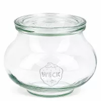 WECK Schmuckglas 560ml mit Glasdeckel RR80 Einmachglas Vorratsglas transparent rund
