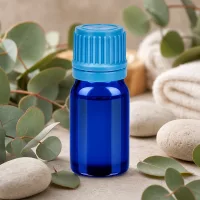 Kompakte 5ml BlueLine Glasflasche mit ergonomischem Design für einfache Handhabung