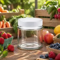 135ml Rundglas BasicSeal Deckel weiß Outdoor Garten frisches Obst Gemüse natürliche Aufbewahrung Vorratsglas